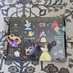 Disney Princess 12 Days of Socks Set - Black and Gold